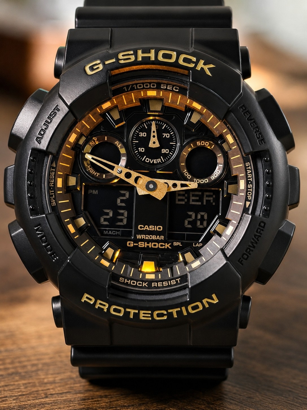 Casio G-Shock Black and Gold Shock-Resist Men's Watch